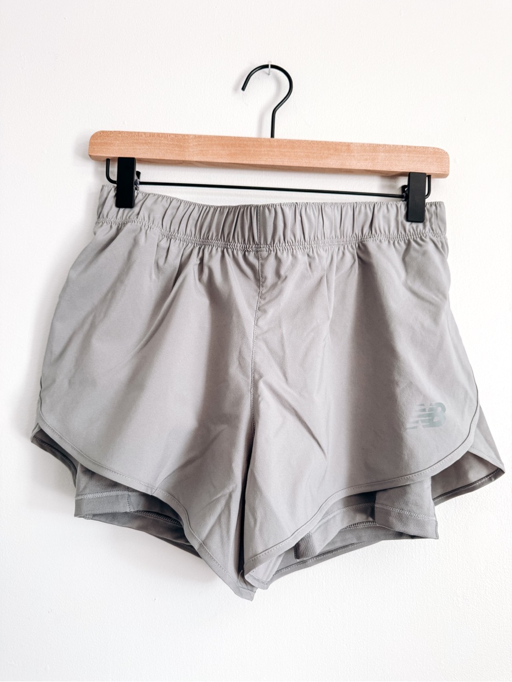 New Balance Gray Running Shorts Recycled Polyester Athletic Shorts Size S
